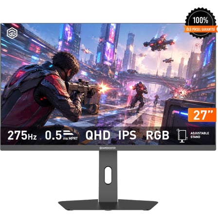 GameBooster Reon FQ27 27'' 275Hz 0.5ms Qhd IPS 2*hdmı+2*dp HDR400 Pivot Rgb Beyaz Gaming Monitör