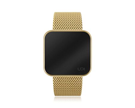 Upwatch İsim Yazılabilir Touch Slim Steel And Gold Strap Unisex Kol Saati