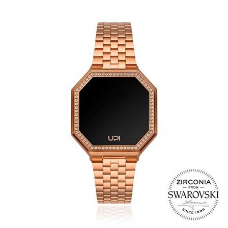 UPWATCH EDGE MINI SWAROVSKI MATTE ROSE GOLD KADIN KOL SAATİ