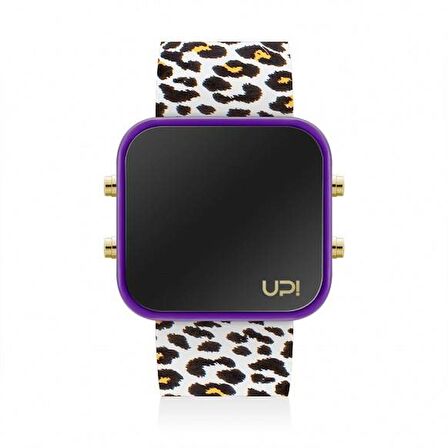 UPWATCH LED GOLD PURPLE LEOPARD UNİSEX KOL SAATİ