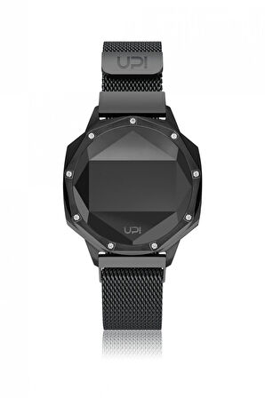 Upwatch İsim Yazılabilir Iconic Swarovski Black Loop Band Kadın Kol Saati