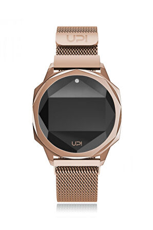 Upwatch İsim Yazılabilir Icon Big Rose Gold Swarovski Kadın Kol Saati