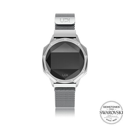 UPWATCH ICONIC SILVER SET WITH SWAN TOPAZ LOOP BAND +