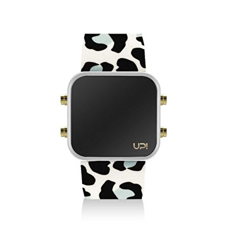 UPWATCH LED MINI GOLD WHITE BLUE LEOPARD