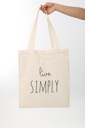 Baghashtag Bez Çanta Live Simply Baskılı