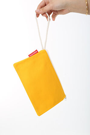 Baghashtag Sarı Clutch Bez Çanta