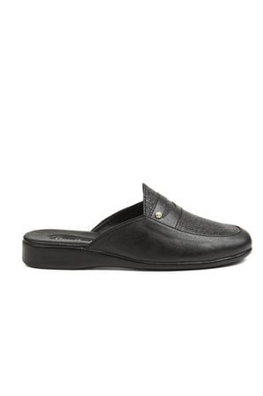 Pierre Cardin® | PC-0288 - 3309 Siyah Kroko - Erkek Terlik
