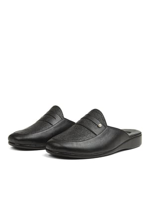 Pierre Cardin® | PC-0288 - 3309 Siyah Kroko - Erkek Terlik