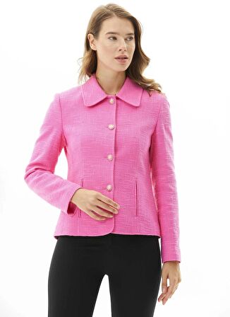 Selen Standart Pembe Kadın Ceket 23KSL1252