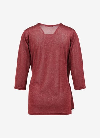 Selen Kruvaze Yaka Simli Bordo Kadın Bluz 23KSL8627
