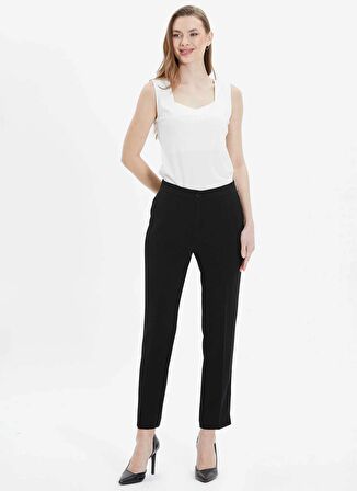 Selen Normal Bel Standart Siyah Kadın Pantolon 24YSL5157