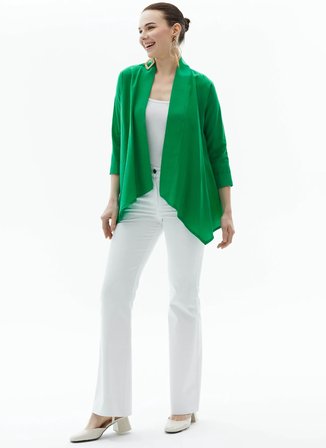 Selen Standart Yeşil Kadın Ceket 24YSL1349