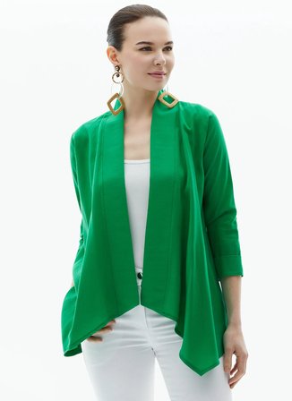 Selen Standart Yeşil Kadın Ceket 24YSL1349