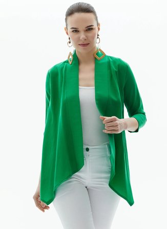 Selen Standart Yeşil Kadın Ceket 24YSL1349