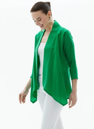 Selen Standart Yeşil Kadın Ceket 24YSL1349