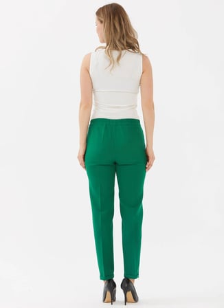 Selen Normal Bel Standart Yeşil Kadın Pantolon 24YSL5190