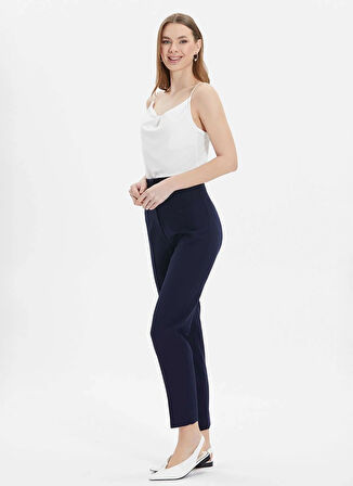 Selen Normal Bel Standart Lacivert Kadın Pantolon 24KSL5325