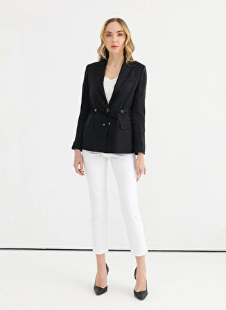 Selen Standart Siyah Kadın Ceket 25YSL1445