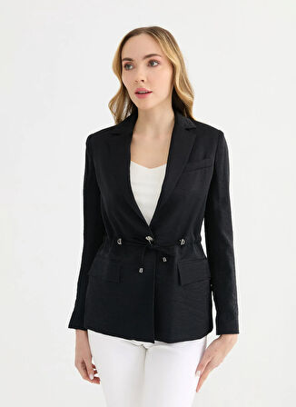 Selen Standart Siyah Kadın Ceket 25YSL1445