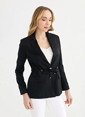 Selen Standart Siyah Kadın Ceket 25YSL1445