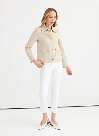 Selen Standart Bej Kadın Ceket 25YSL1447