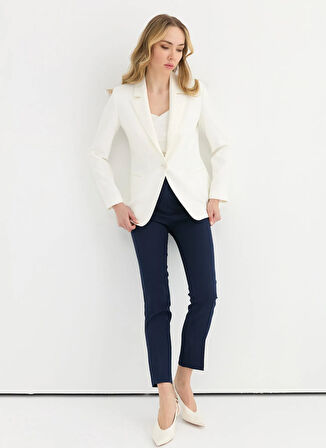 Selen Standart Ekru Kadın Ceket 25YSL1448
