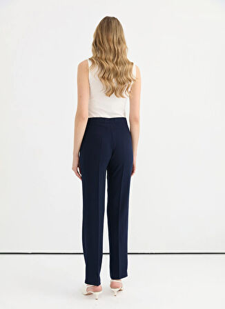 Selen Normal Bel Standart Lacivert Kadın Pantolon 25YSL5345