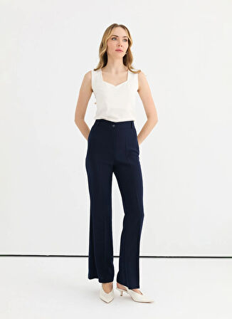 Selen Normal Bel Standart Siyah Kadın Pantolon 25YSL5346