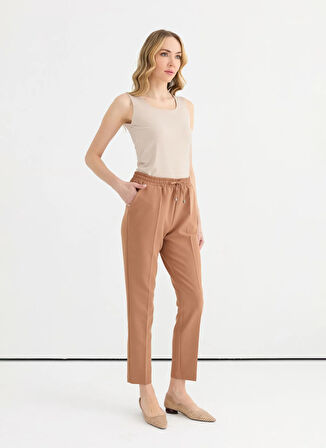 Selen Normal Bel Standart Deve Tüyü Kadın Pantolon 25YSL5347
