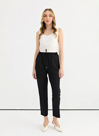 Selen Normal Bel Standart Siyah Kadın Pantolon 25YSL5347