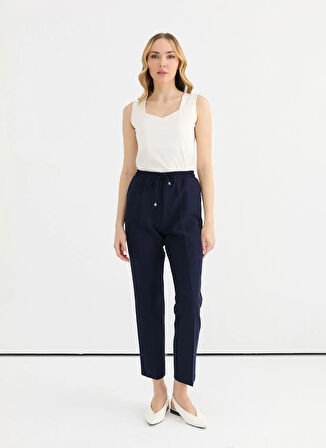 Selen Normal Bel Standart Lacivert Kadın Pantolon 25YSL5347
