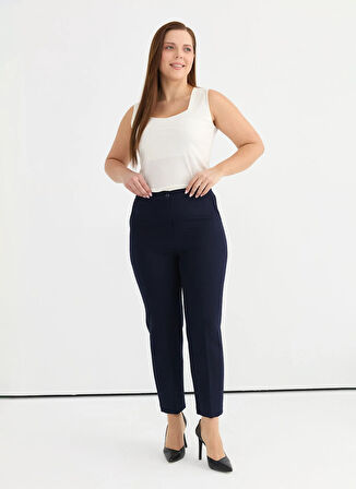 Selen Normal Bel Normal Lacivert Kadın Pantolon 25YSL5348-BB
