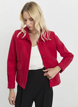 Selen Standart Kırmızı Kadın Ceket 25KSL1530