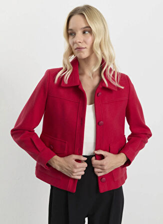 Selen Standart Kırmızı Kadın Ceket 25KSL1530