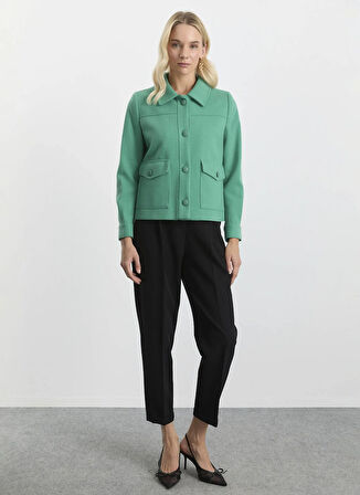 Selen Standart Yeşil Kadın Ceket 25KSL1530