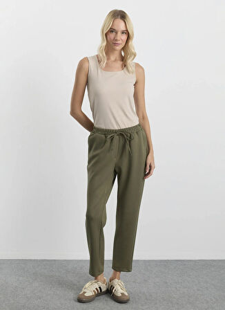 Selen Normal Bel Standart Haki Kadın Pantolon 25KSL5450