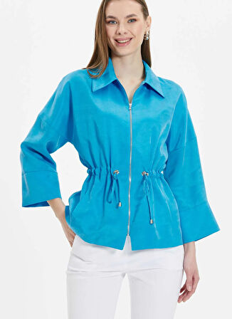 Selen Standart Mavi Kadın Ceket 25YSL1454