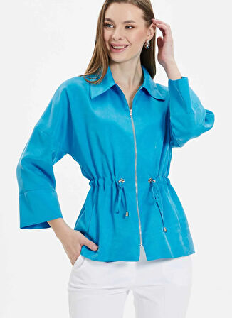 Selen Standart Mavi Kadın Ceket 25YSL1454