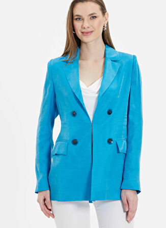 Selen Standart Mavi Kadın Ceket 25YSL1456