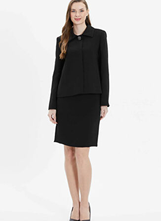 Selen Standart Siyah Kadın Ceket 25YSL1457