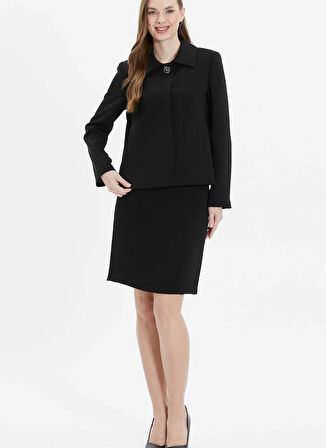Selen Standart Siyah Kadın Ceket 25YSL1457