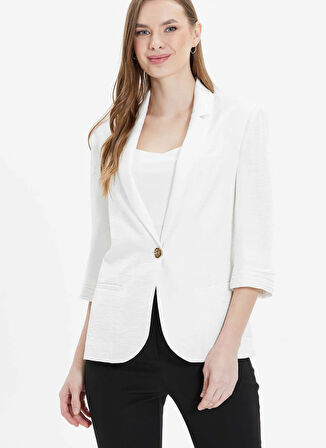 Selen Standart Ekru Kadın Ceket 25YSL1460