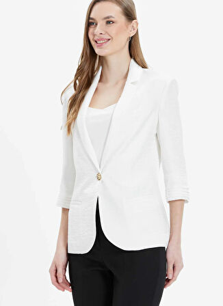 Selen Standart Ekru Kadın Ceket 25YSL1460