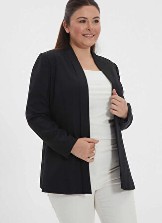 Selen Normal Siyah Kadın Ceket 25YSL1464-BB