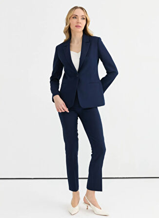 Selen Standart Lacivert Kadın Ceket 25YSL1448