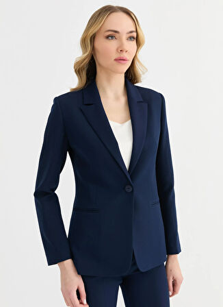 Selen Standart Lacivert Kadın Ceket 25YSL1448
