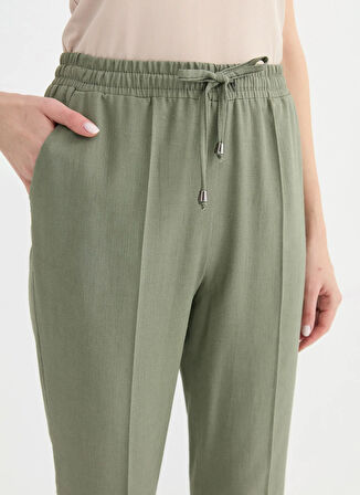 Selen Normal Bel Standart Haki Kadın Pantolon 25YSL5357