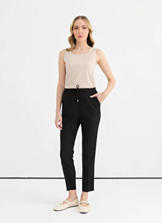 Selen Normal Bel Standart Siyah Kadın Pantolon 25YSL5357