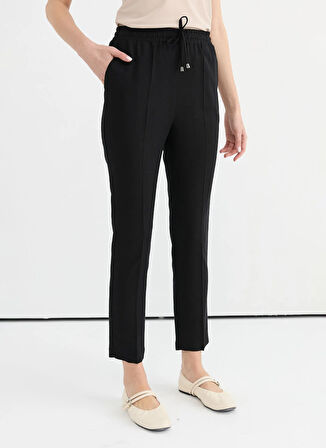 Selen Normal Bel Standart Siyah Kadın Pantolon 25YSL5357