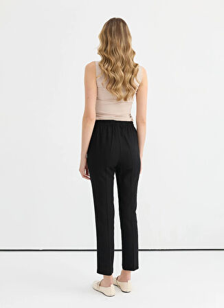 Selen Normal Bel Standart Siyah Kadın Pantolon 25YSL5357